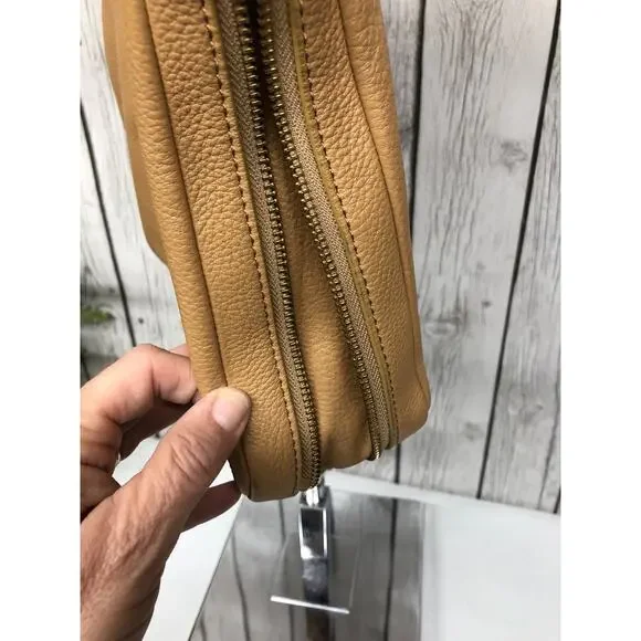 Fossil beige Leather Expandable Shoulder Bag - Picture 4 of 6